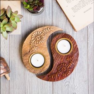 Matr Boomie Yin Yang Candle Votive Holder Boho